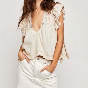 Fee People Hailey Embroidered Top 👚